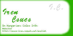 iren csucs business card