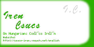 iren csucs business card